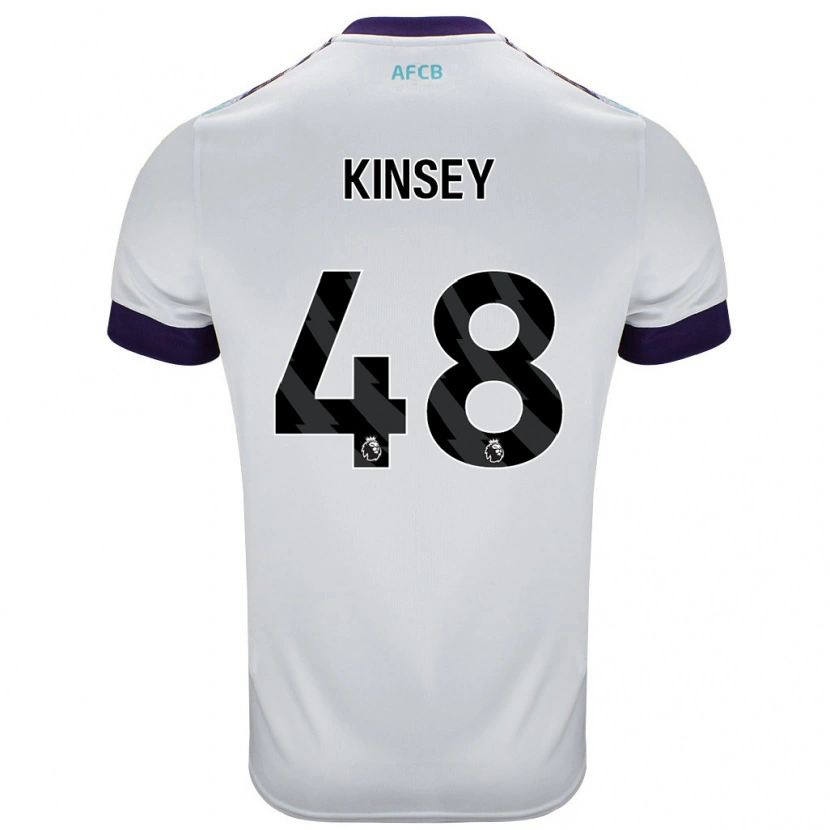 Danxen Män Max Kinsey #48 Vit Grön Lila Bortatröja Matchtröjor 2024/25 Tröjor T-Tröja