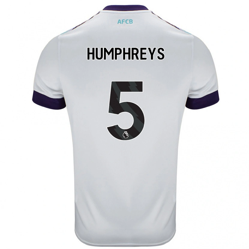 Danxen Män Holly Humphreys #5 Vit Grön Lila Bortatröja Matchtröjor 2024/25 Tröjor T-Tröja