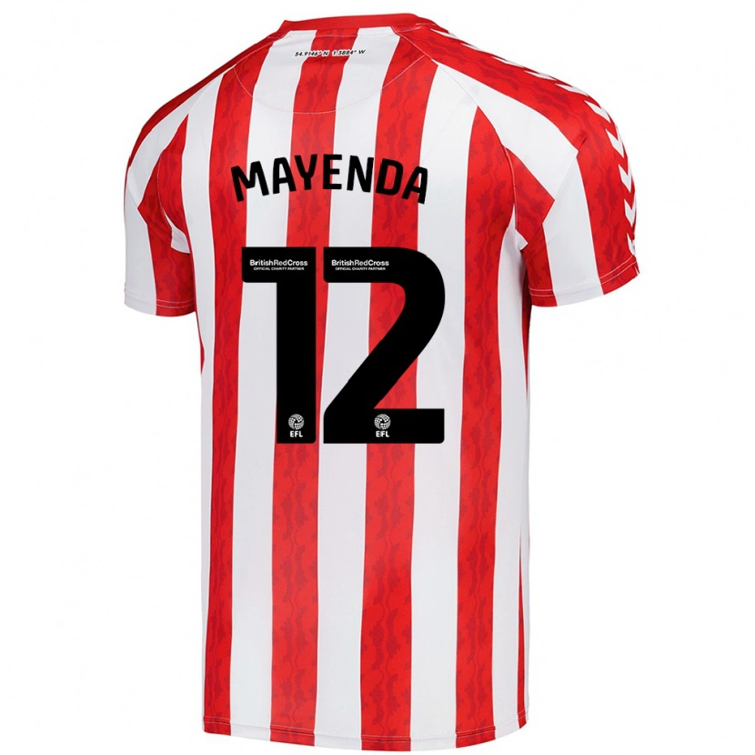 Danxen Kvinnor Eliezer Mayenda #12 Röd Vit Hemmatröja Matchtröjor 2024/25 Tröjor T-Tröja