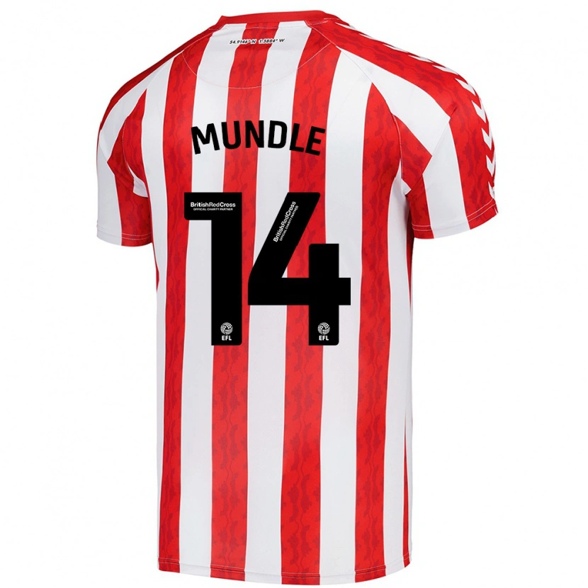 Danxen Kvinnor Romaine Mundle #14 Röd Vit Hemmatröja Matchtröjor 2024/25 Tröjor T-Tröja