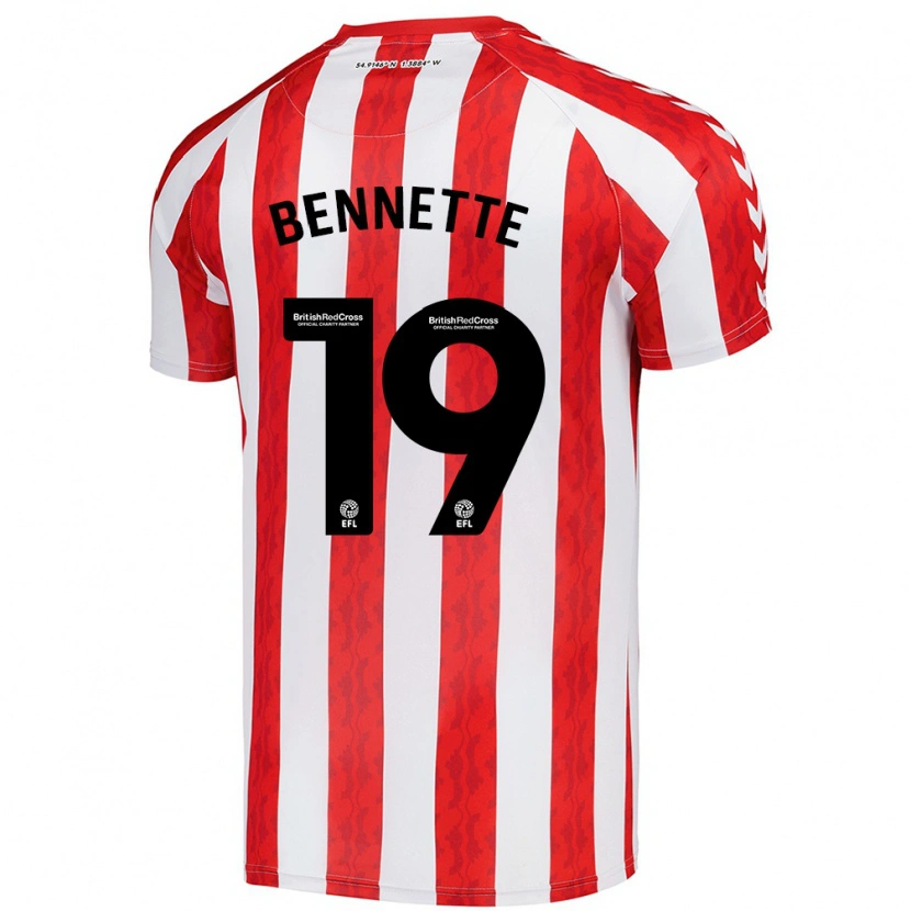 Danxen Kvinnor Jewison Bennette #19 Röd Vit Hemmatröja Matchtröjor 2024/25 Tröjor T-Tröja