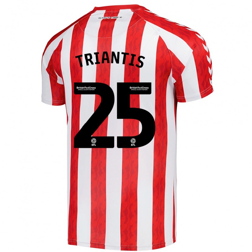 Danxen Kvinnor Nectarios Triantis #25 Röd Vit Hemmatröja Matchtröjor 2024/25 Tröjor T-Tröja