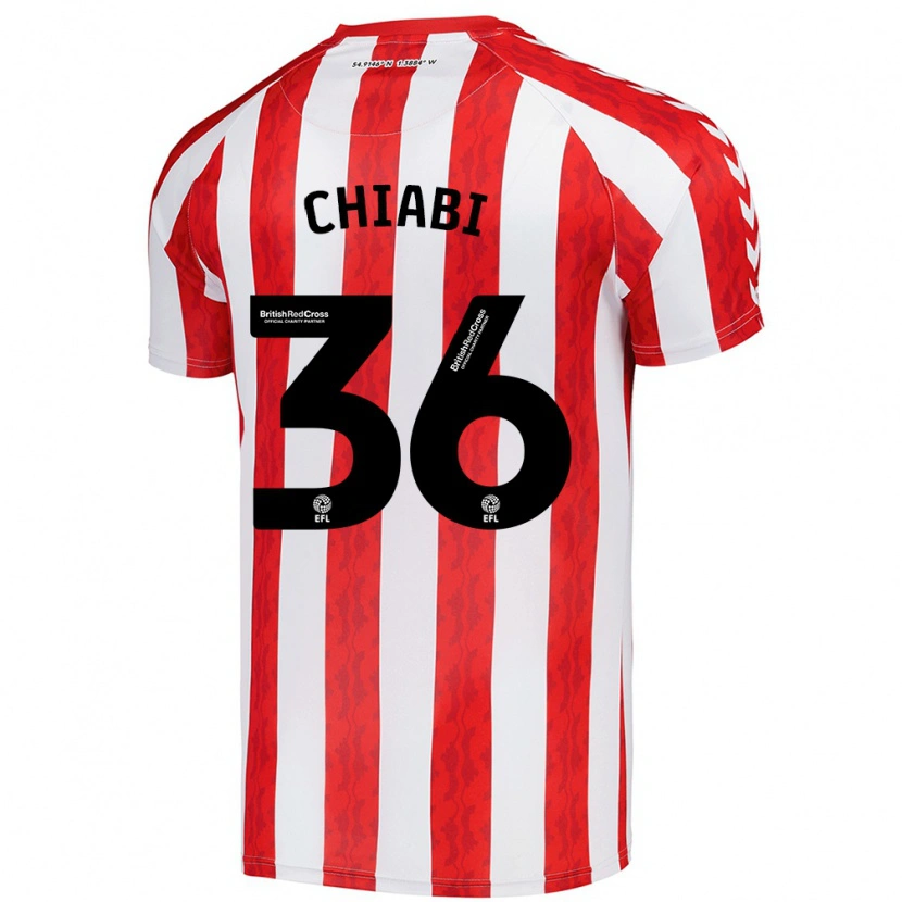 Danxen Kvinnor Tom Chiabi #36 Röd Vit Hemmatröja Matchtröjor 2024/25 Tröjor T-Tröja