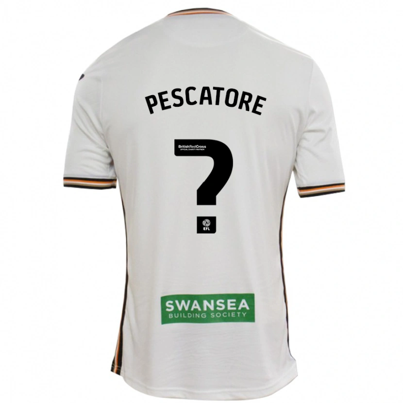 Danxen Kvinnor Josh Pescatore #0 Vit Hemmatröja Matchtröjor 2024/25 Tröjor T-Tröja