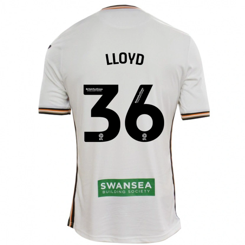 Danxen Kvinnor Ben Lloyd #36 Vit Hemmatröja Matchtröjor 2024/25 Tröjor T-Tröja