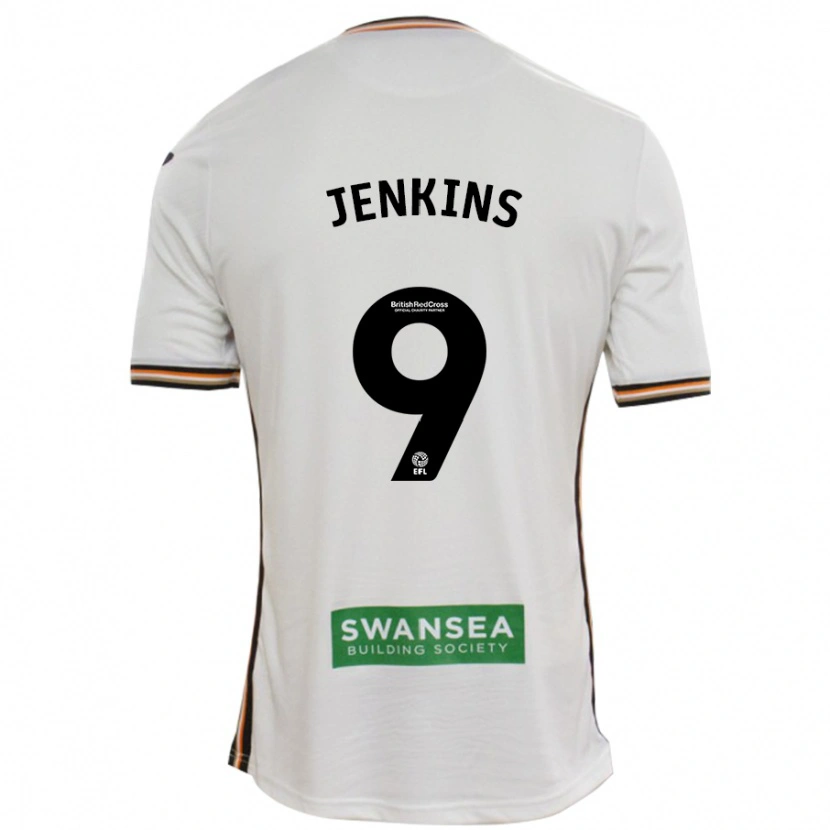 Danxen Kvinnor Nieve Jenkins #9 Vit Hemmatröja Matchtröjor 2024/25 Tröjor T-Tröja