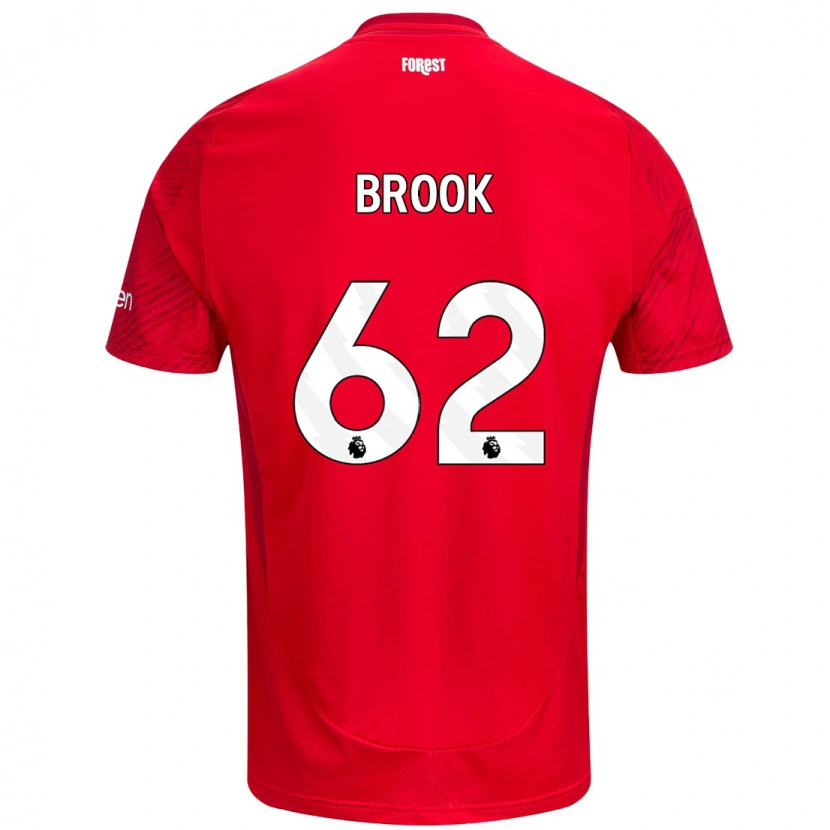 Danxen Kvinnor Will Brook #62 Röd Vit Hemmatröja Matchtröjor 2024/25 Tröjor T-Tröja