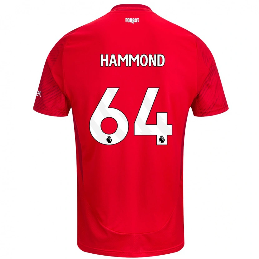 Danxen Kvinnor Ben Hammond #64 Röd Vit Hemmatröja Matchtröjor 2024/25 Tröjor T-Tröja