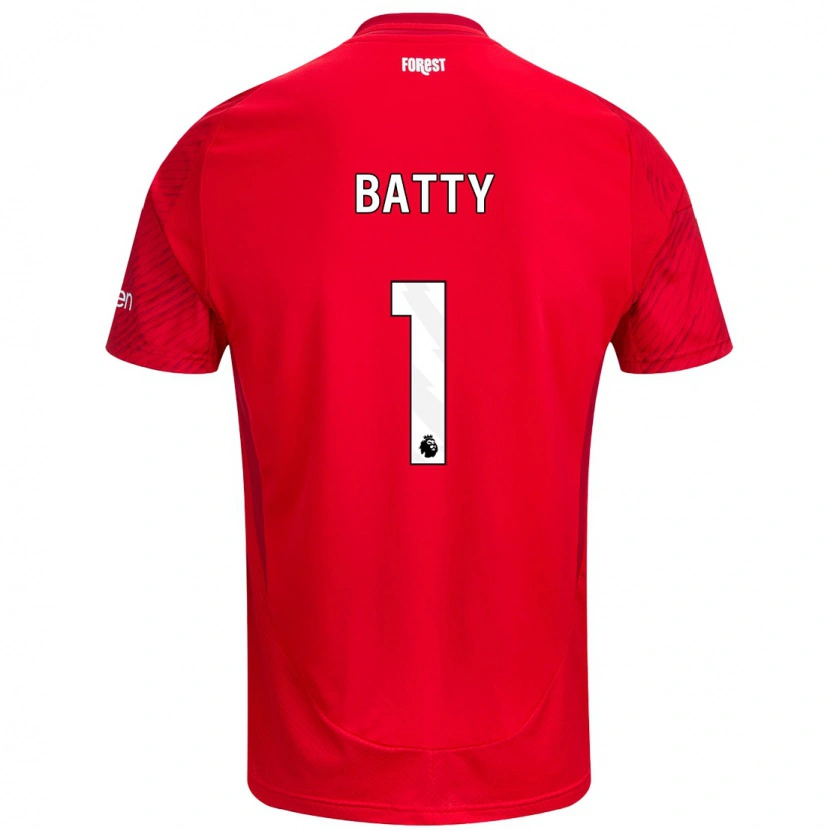 Danxen Kvinnor Emily Batty #1 Röd Vit Hemmatröja Matchtröjor 2024/25 Tröjor T-Tröja