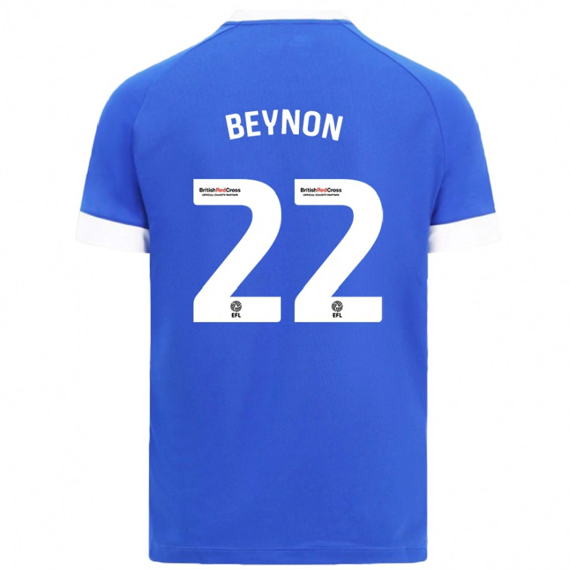 Danxen Kvinnor Emma Beynon #22 Himmelsblå Hemmatröja Matchtröjor 2024/25 Tröjor T-Tröja