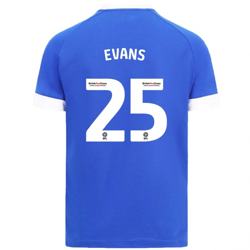 Danxen Kvinnor Kieron Evans #25 Himmelsblå Hemmatröja Matchtröjor 2024/25 Tröjor T-Tröja