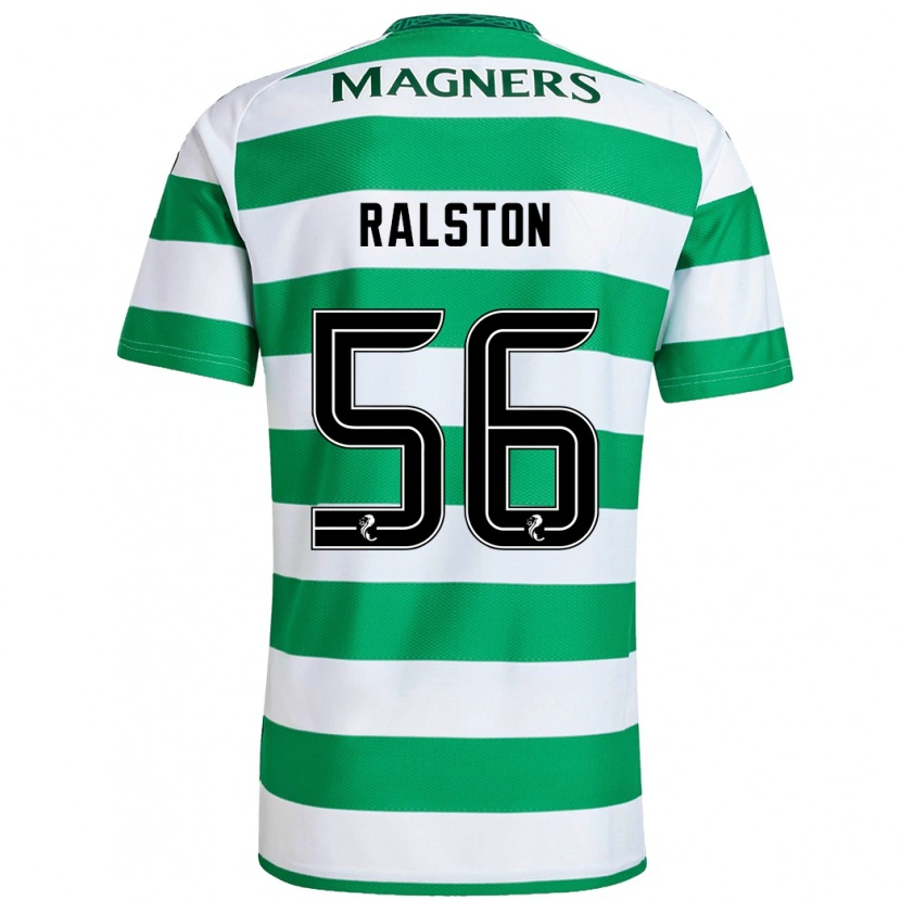 Danxen Kvinnor Anthony Ralston #56 Grön Vit Hemmatröja Matchtröjor 2024/25 Tröjor T-Tröja