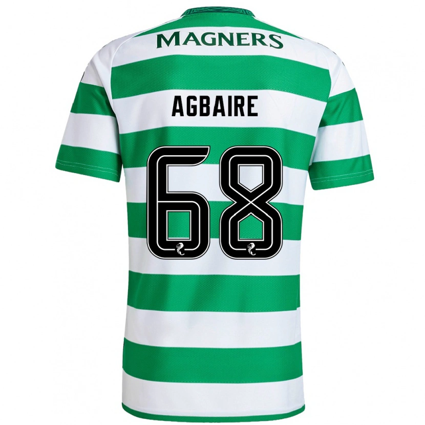 Danxen Kvinnor Lenny Agbaire #68 Grön Vit Hemmatröja Matchtröjor 2024/25 Tröjor T-Tröja