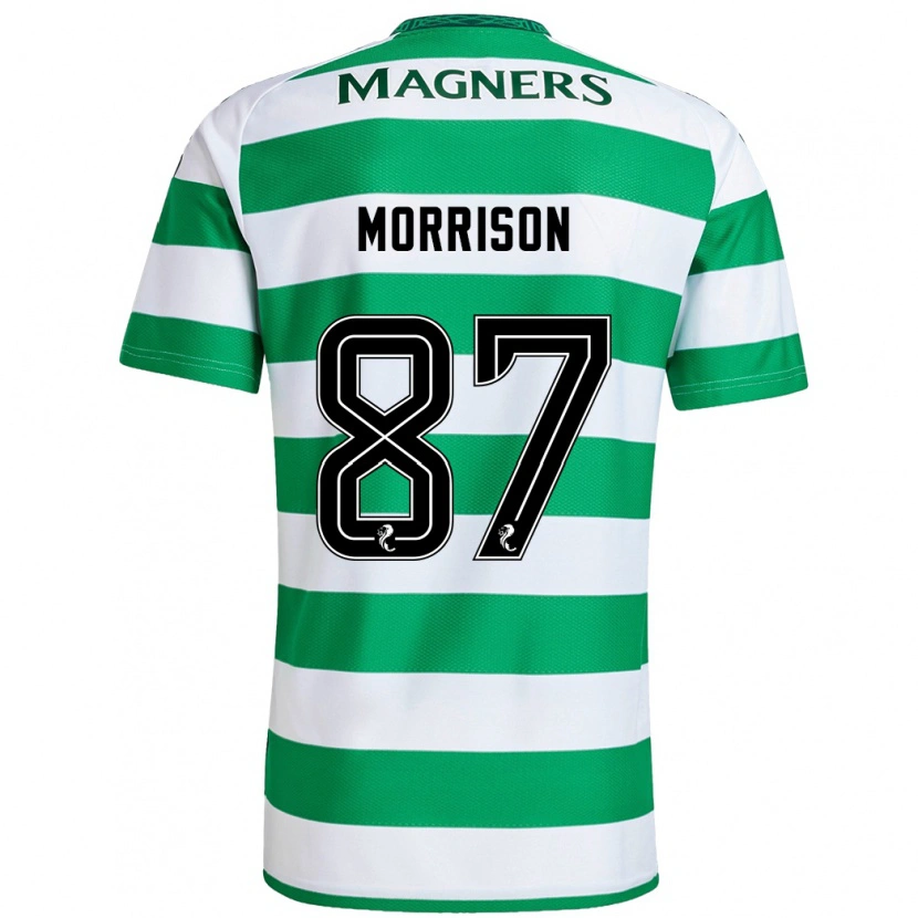 Danxen Kvinnor Joe Morrison #87 Grön Vit Hemmatröja Matchtröjor 2024/25 Tröjor T-Tröja