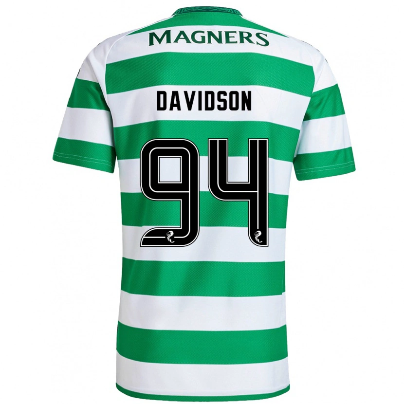 Danxen Kvinnor Bruno Davidson #94 Grön Vit Hemmatröja Matchtröjor 2024/25 Tröjor T-Tröja