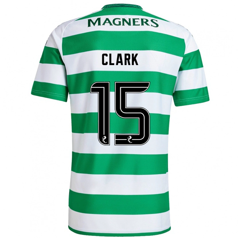 Danxen Kvinnor Kelly Clark #15 Grön Vit Hemmatröja Matchtröjor 2024/25 Tröjor T-Tröja