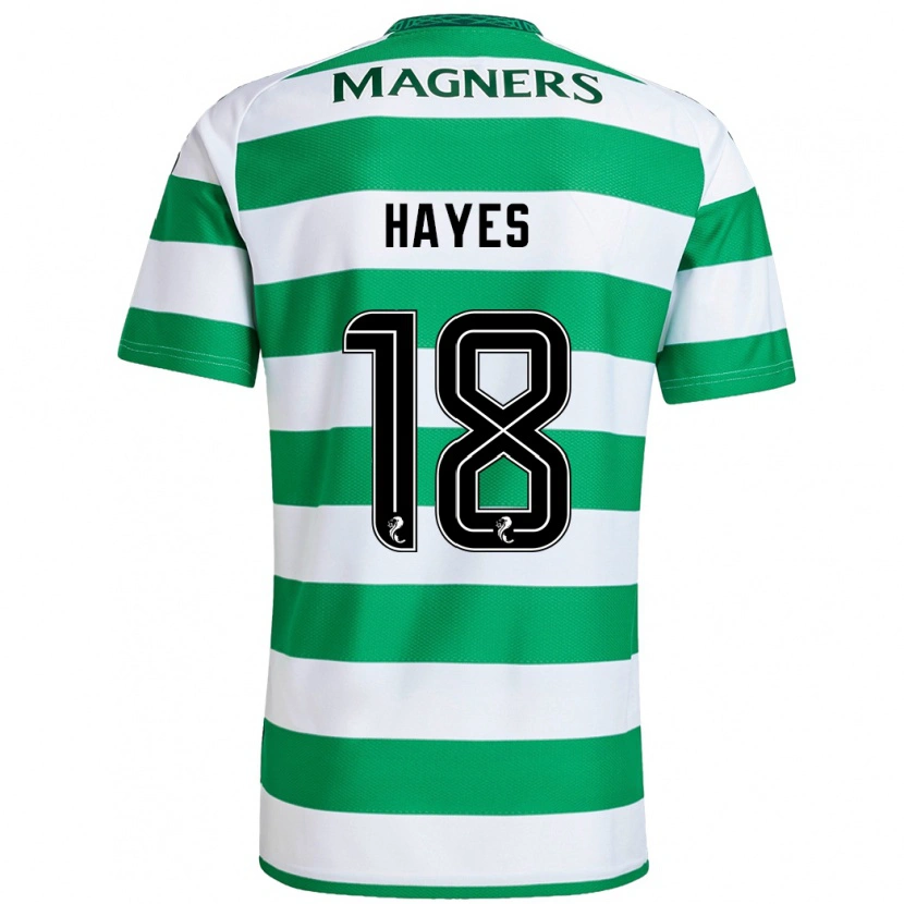 Danxen Kvinnor Caitlin Hayes #18 Grön Vit Hemmatröja Matchtröjor 2024/25 Tröjor T-Tröja