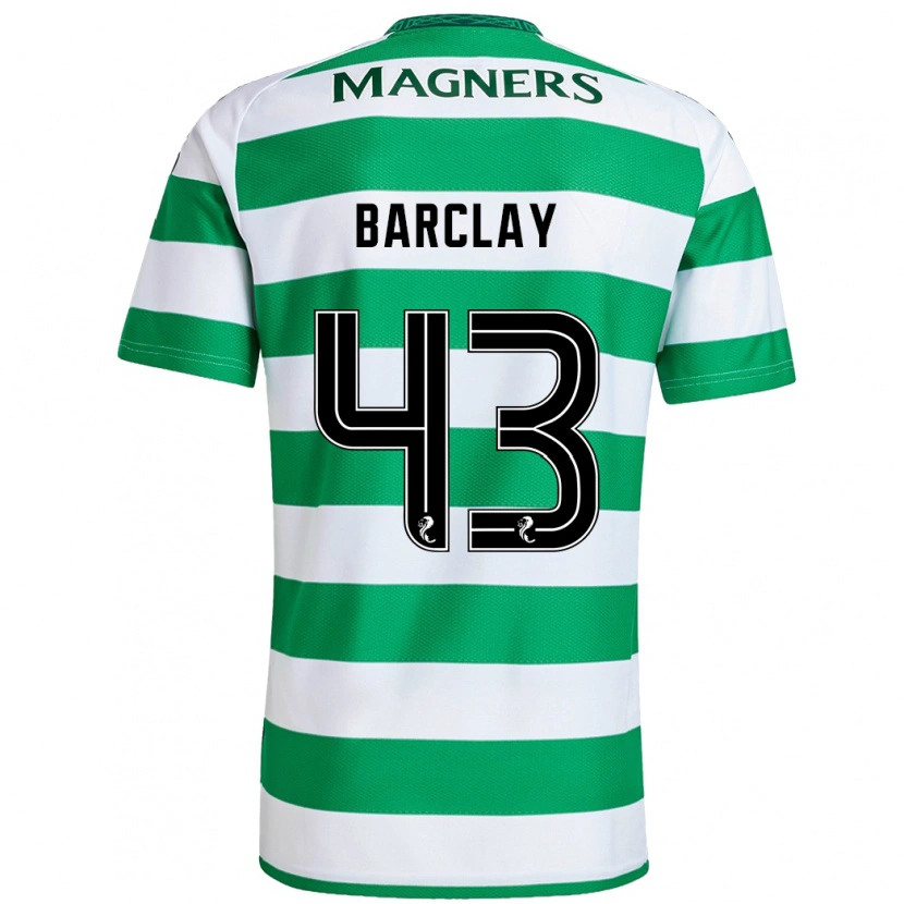 Danxen Kvinnor Lucy Barclay #43 Grön Vit Hemmatröja Matchtröjor 2024/25 Tröjor T-Tröja