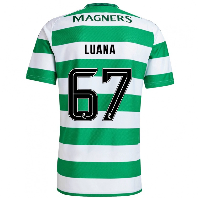 Danxen Kvinnor Luana Muñoz #67 Grön Vit Hemmatröja Matchtröjor 2024/25 Tröjor T-Tröja