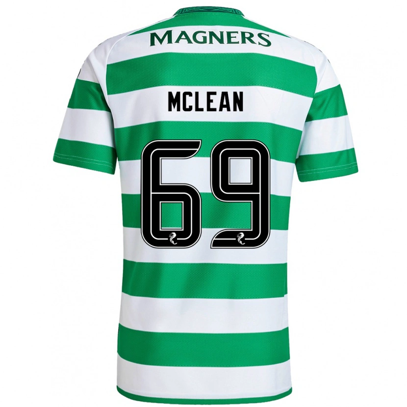 Danxen Kvinnor Kai Mclean #69 Grön Vit Hemmatröja Matchtröjor 2024/25 Tröjor T-Tröja