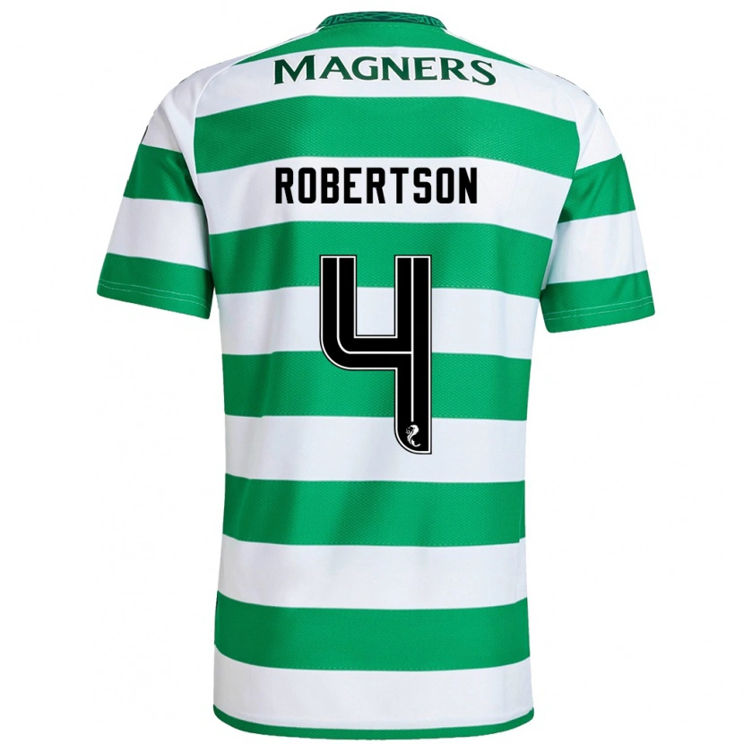 Danxen Kvinnor Lisa Robertson #4 Grön Vit Hemmatröja Matchtröjor 2024/25 Tröjor T-Tröja