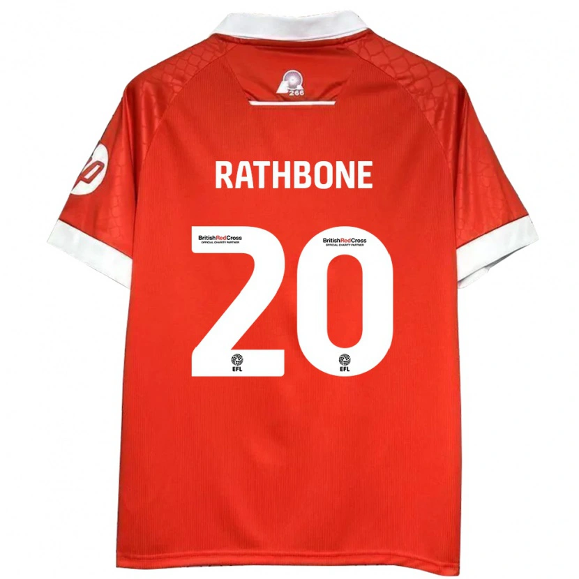 Danxen Kvinnor Ollie Rathbone #20 Röd Vit Hemmatröja Matchtröjor 2024/25 Tröjor T-Tröja