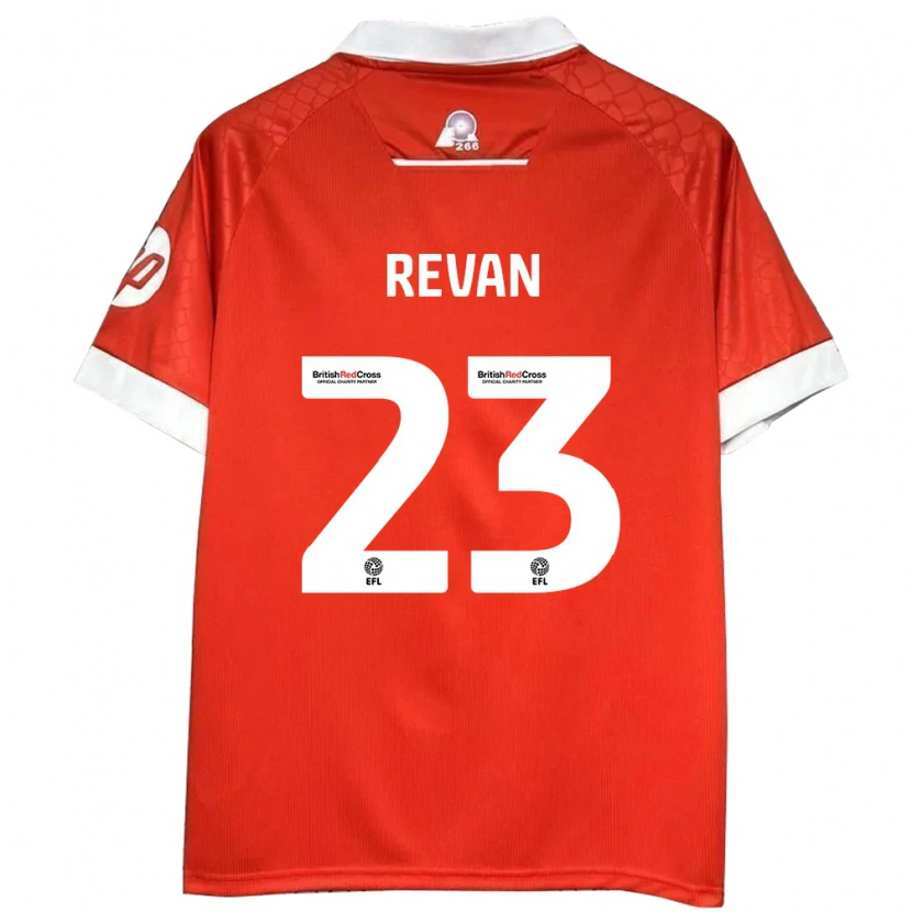 Danxen Kvinnor Sebastian Revan #23 Röd Vit Hemmatröja Matchtröjor 2024/25 Tröjor T-Tröja