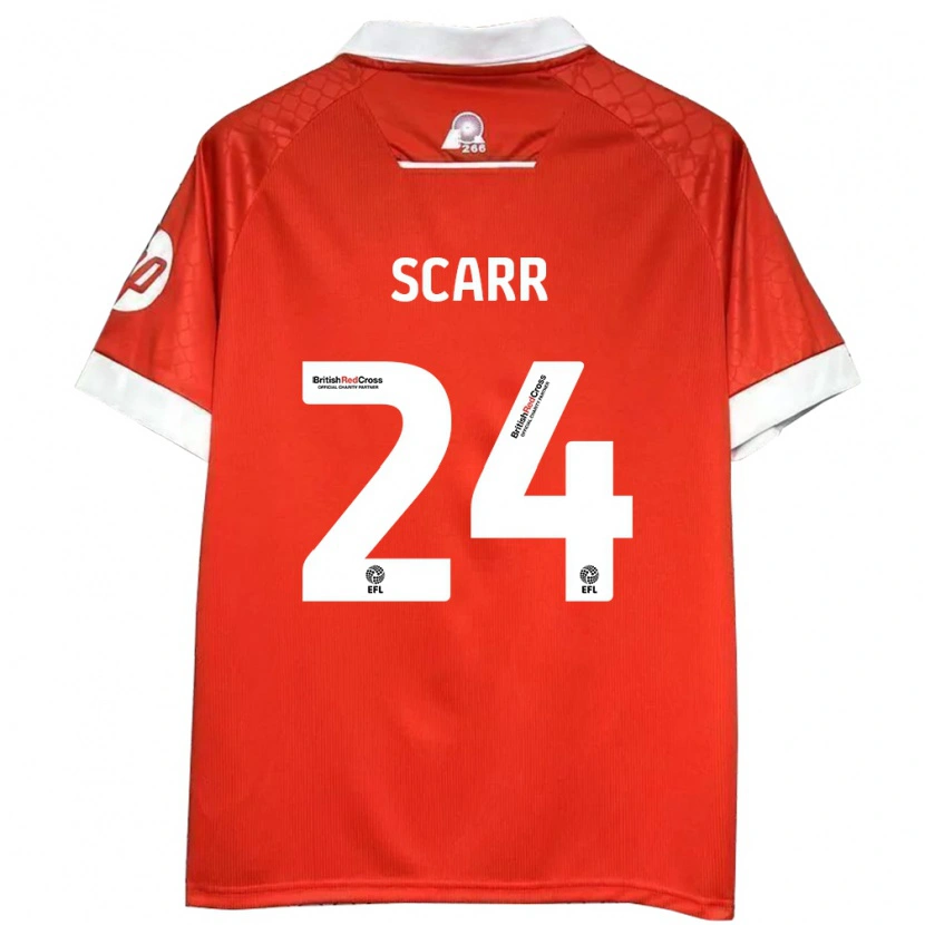 Danxen Kvinnor Dan Scarr #24 Röd Vit Hemmatröja Matchtröjor 2024/25 Tröjor T-Tröja