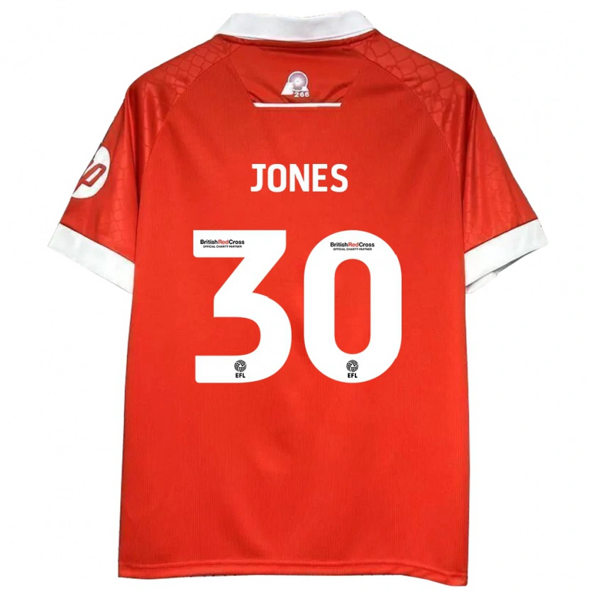 Danxen Kvinnor James Jones #30 Röd Vit Hemmatröja Matchtröjor 2024/25 Tröjor T-Tröja