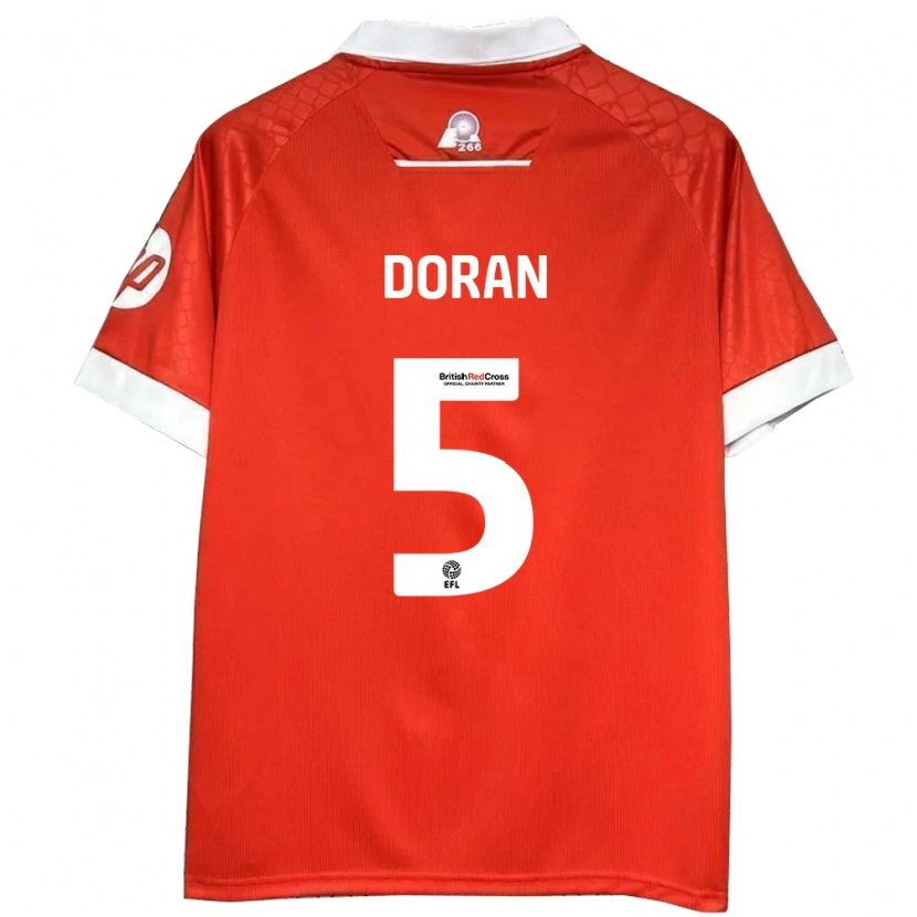 Danxen Kvinnor Louisha Doran #5 Röd Vit Hemmatröja Matchtröjor 2024/25 Tröjor T-Tröja