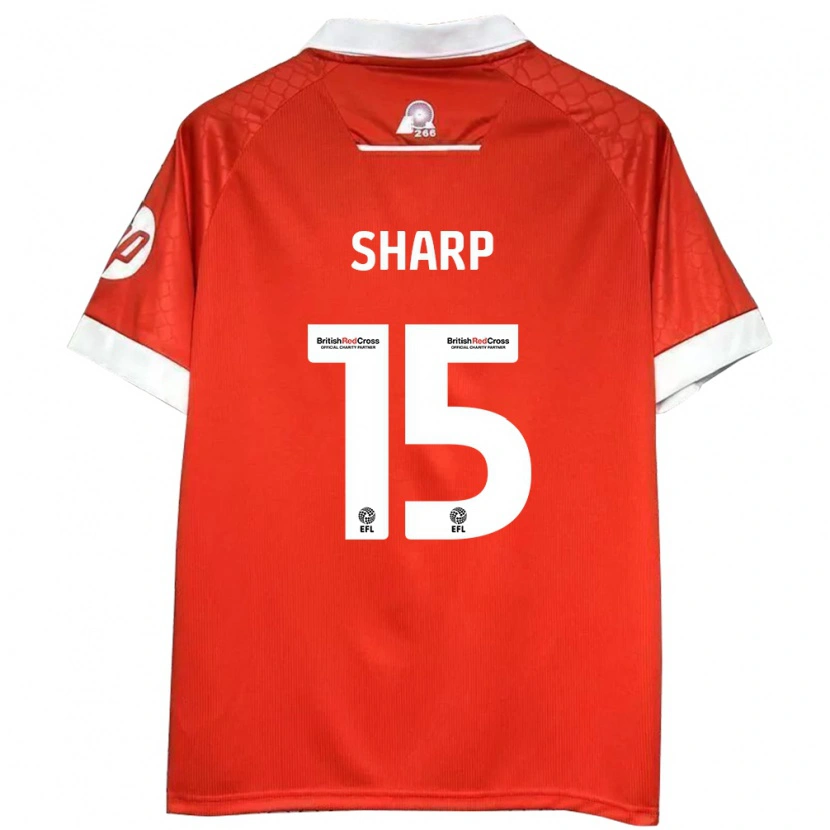 Danxen Kvinnor Katie Sharp #15 Röd Vit Hemmatröja Matchtröjor 2024/25 Tröjor T-Tröja