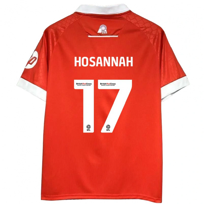 Danxen Kvinnor Bryce Hosannah #17 Röd Vit Hemmatröja Matchtröjor 2024/25 Tröjor T-Tröja