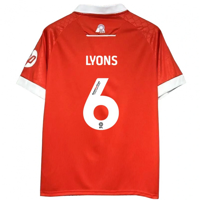 Danxen Kvinnor Lauryn Lyons #6 Röd Vit Hemmatröja Matchtröjor 2024/25 Tröjor T-Tröja