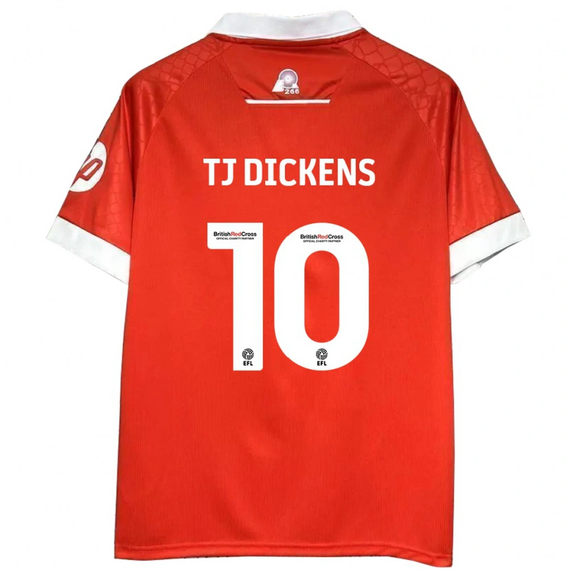 Danxen Kvinnor Tonicha Tj Dickens #10 Röd Vit Hemmatröja Matchtröjor 2024/25 Tröjor T-Tröja