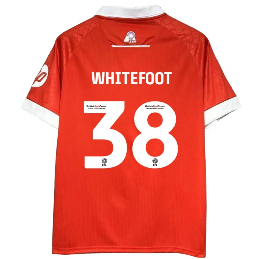 Danxen Kvinnor Lily Whitefoot #38 Röd Vit Hemmatröja Matchtröjor 2024/25 Tröjor T-Tröja