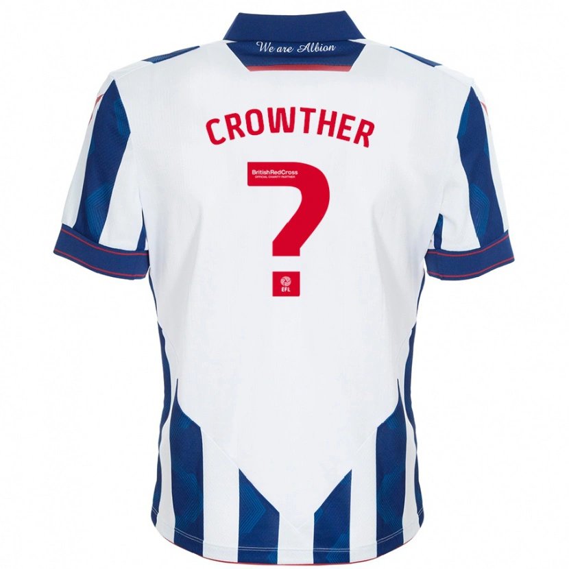 Danxen Kvinnor Matthew Crowther #0 Vit Mörkblå Hemmatröja Matchtröjor 2024/25 Tröjor T-Tröja