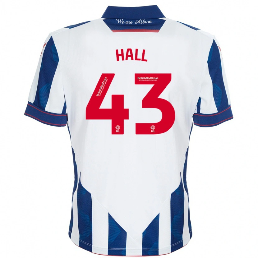 Danxen Kvinnor Reece Hall #43 Vit Mörkblå Hemmatröja Matchtröjor 2024/25 Tröjor T-Tröja