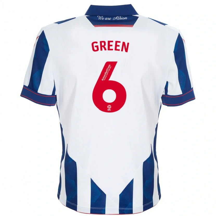 Danxen Kvinnor Isabel Green #6 Vit Mörkblå Hemmatröja Matchtröjor 2024/25 Tröjor T-Tröja