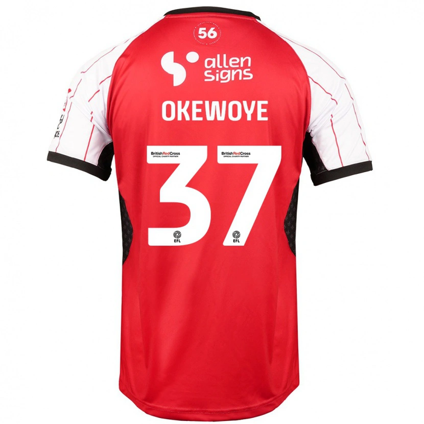 Danxen Kvinnor Gbolahan Okewoye #37 Vit Hemmatröja Matchtröjor 2024/25 Tröjor T-Tröja