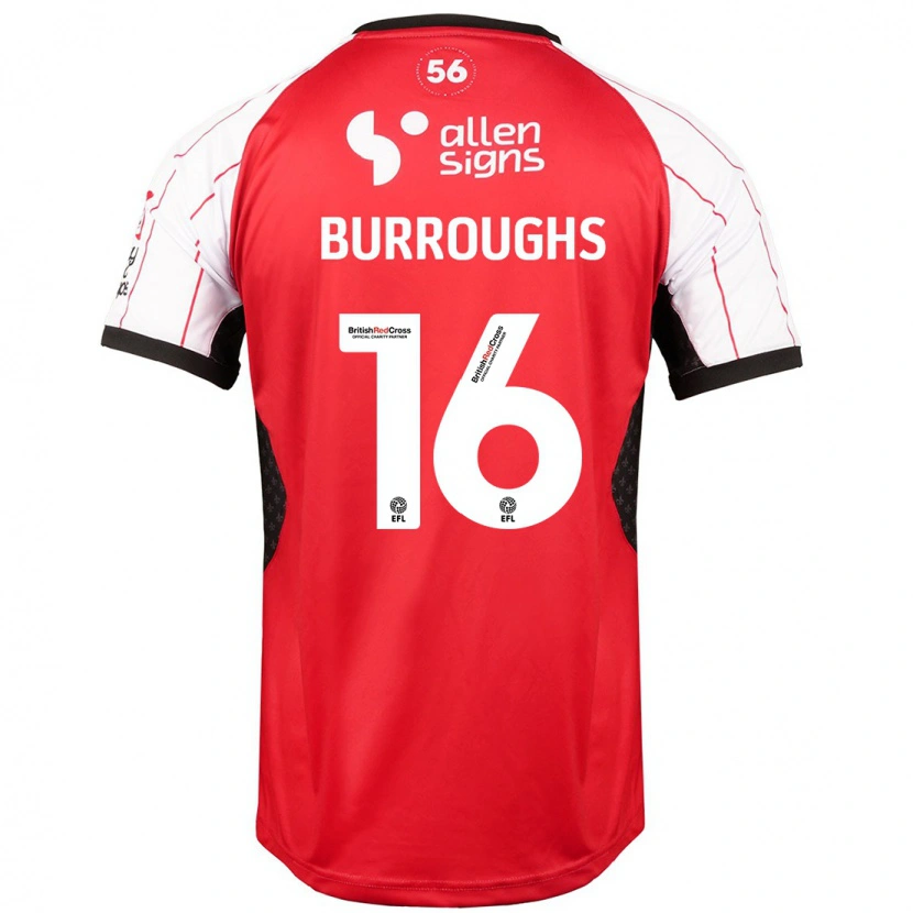 Danxen Kvinnor Jack Burroughs #16 Vit Hemmatröja Matchtröjor 2024/25 Tröjor T-Tröja