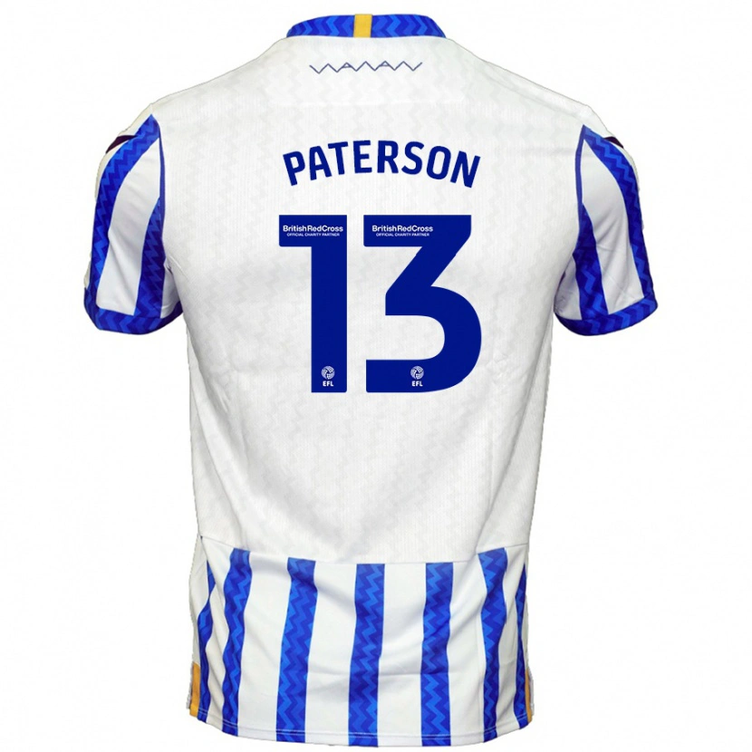 Danxen Kvinnor Callum Paterson #13 Blå Vit Hemmatröja Matchtröjor 2024/25 Tröjor T-Tröja