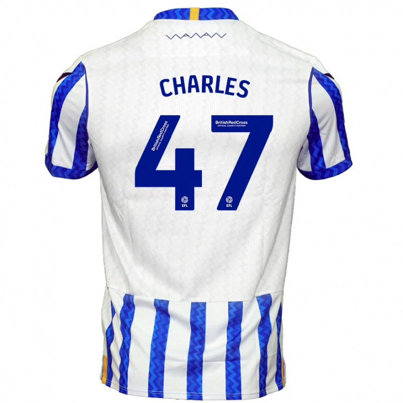 Danxen Kvinnor Pierce Charles #47 Blå Vit Hemmatröja Matchtröjor 2024/25 Tröjor T-Tröja