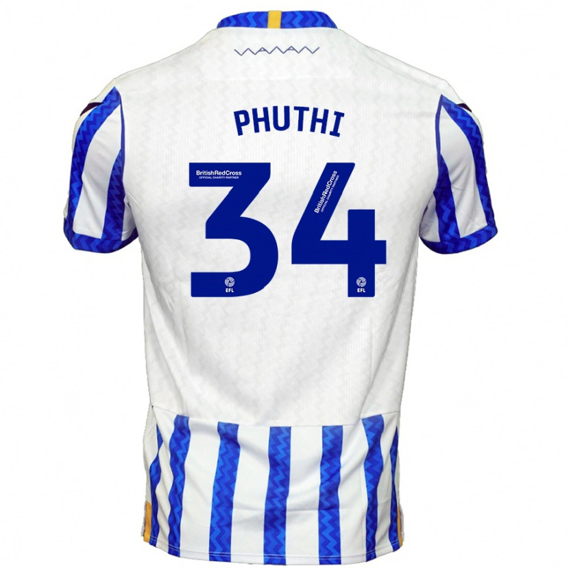 Danxen Kvinnor Joey Phuthi #34 Blå Vit Hemmatröja Matchtröjor 2024/25 Tröjor T-Tröja