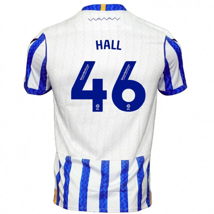 Danxen Kvinnor Jack Hall #46 Blå Vit Hemmatröja Matchtröjor 2024/25 Tröjor T-Tröja