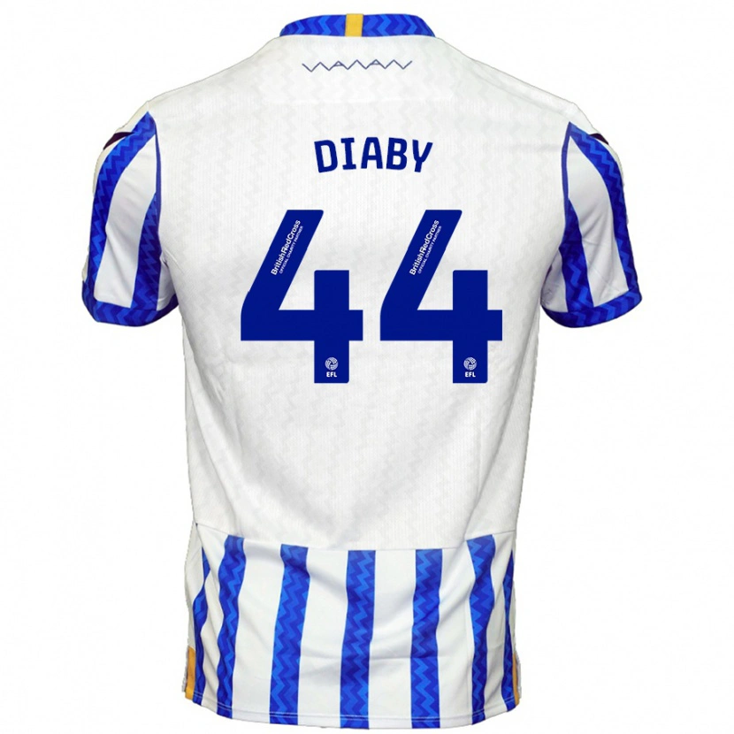 Danxen Kvinnor Momo Diaby #44 Blå Vit Hemmatröja Matchtröjor 2024/25 Tröjor T-Tröja