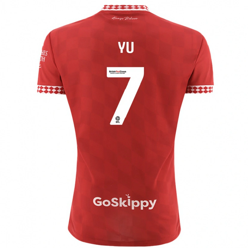 Danxen Kvinnor Yu Hirakawa #7 Röd Hemmatröja Matchtröjor 2024/25 Tröjor T-Tröja
