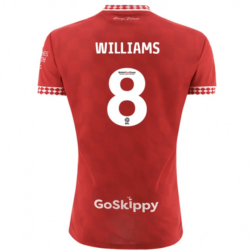 Danxen Kvinnor Joe Williams #8 Röd Hemmatröja Matchtröjor 2024/25 Tröjor T-Tröja
