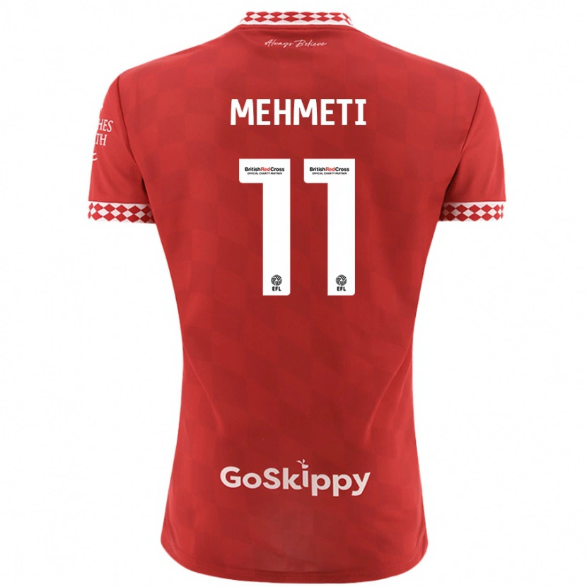 Danxen Kvinnor Anis Mehmeti #11 Röd Hemmatröja Matchtröjor 2024/25 Tröjor T-Tröja