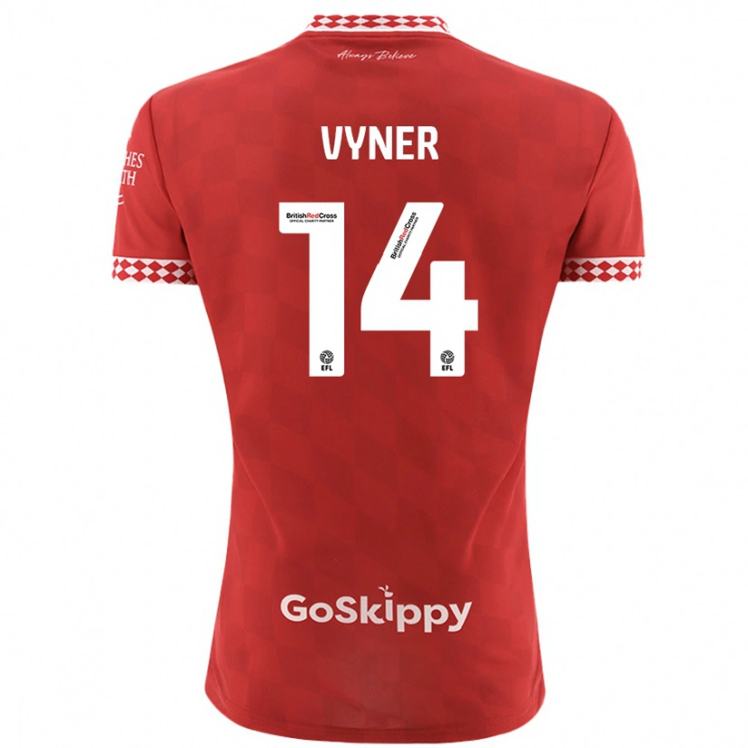 Danxen Kvinnor Zak Vyner #14 Röd Hemmatröja Matchtröjor 2024/25 Tröjor T-Tröja