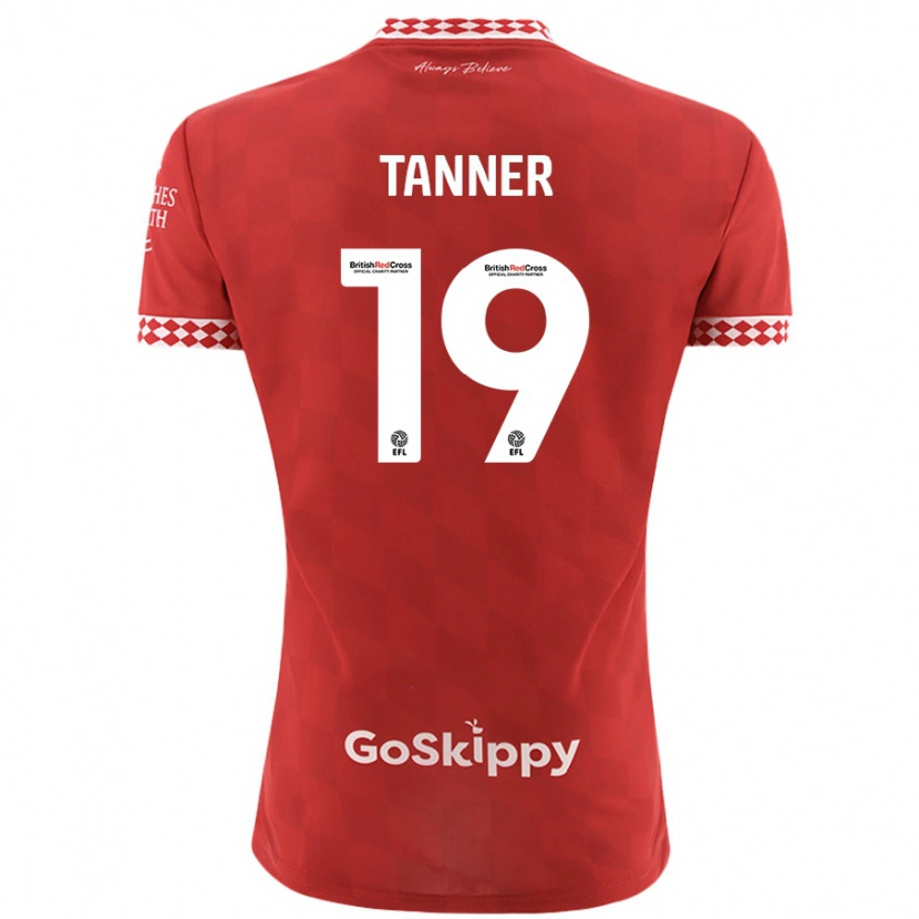 Danxen Kvinnor George Tanner #19 Röd Hemmatröja Matchtröjor 2024/25 Tröjor T-Tröja